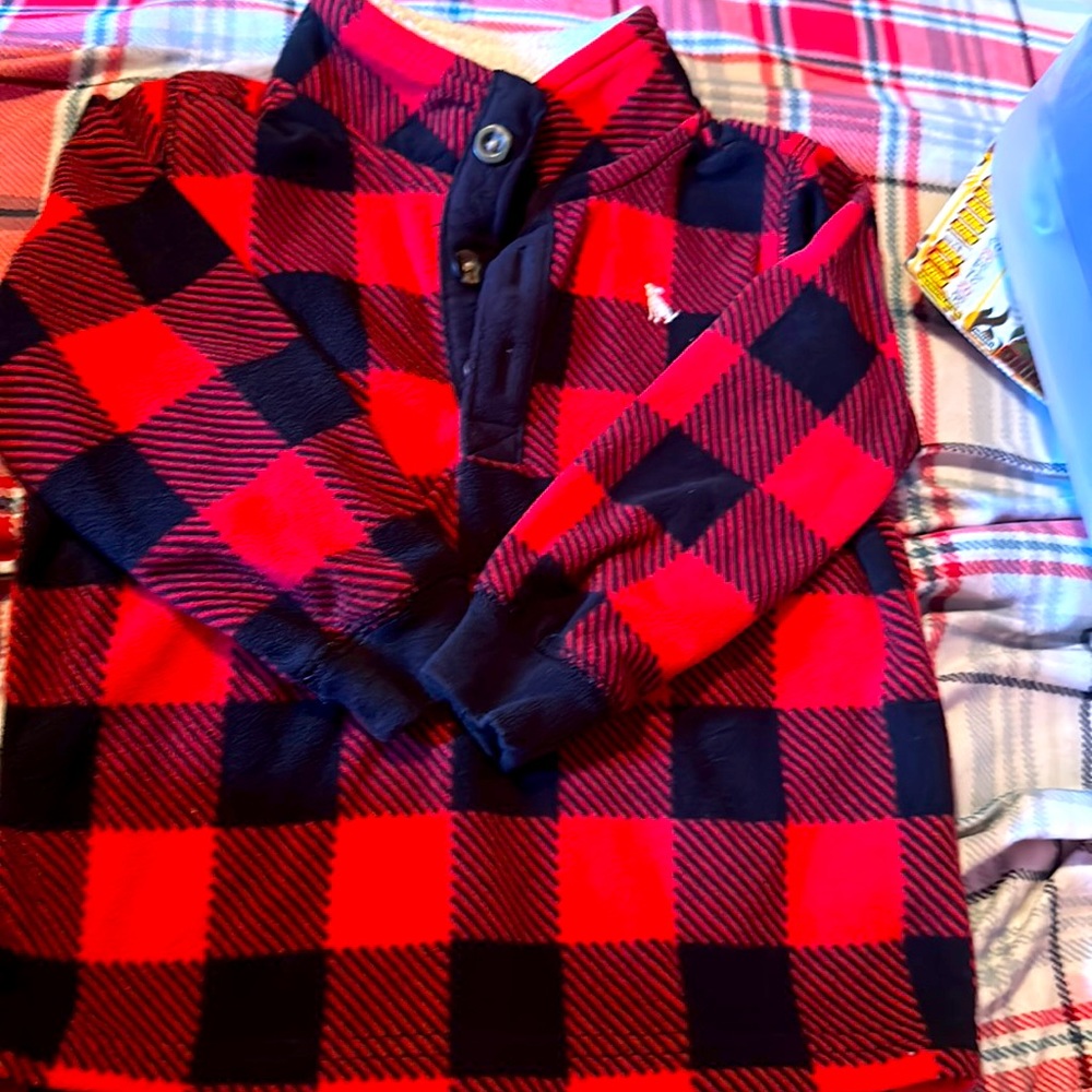 Carter's red flannel hoodie
